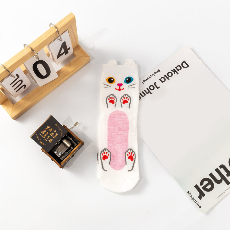 Socken Mit Cartoon-Katze