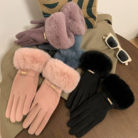 Einfarbige Warme Handschuhe