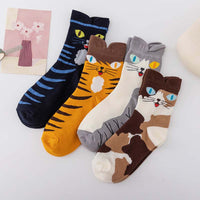 Lässige Socken Mit Katzenmuster