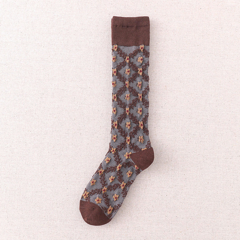 Vintage-Socken Mit Blumenmuster