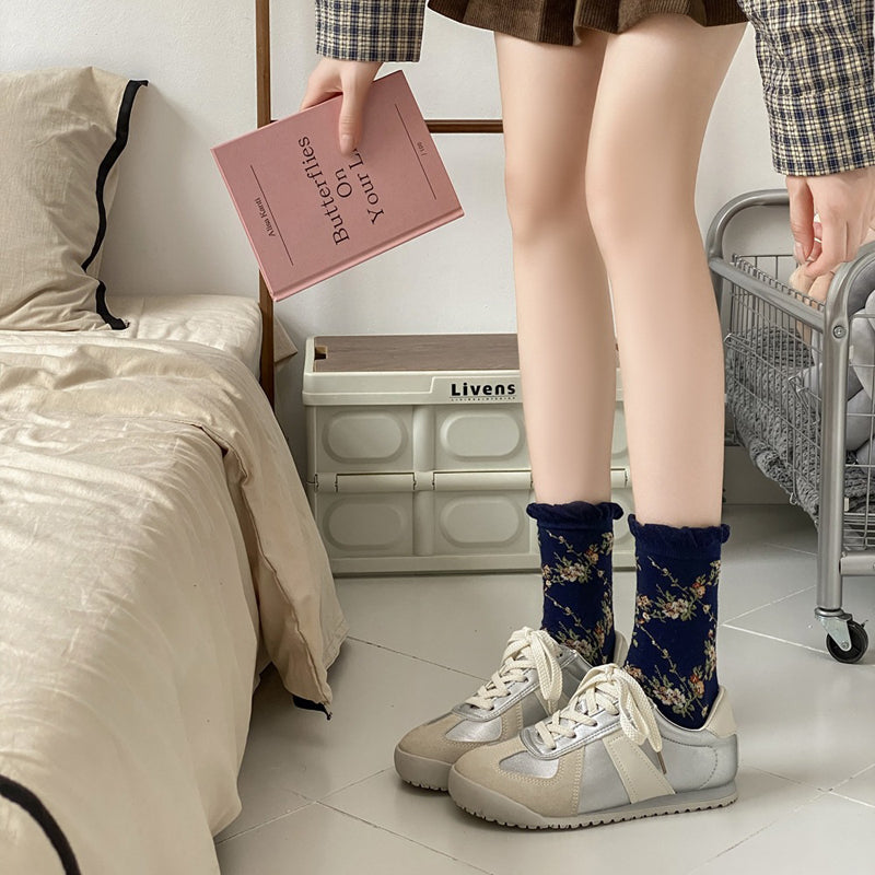 Vintage-Socken Mit Blumenmuster