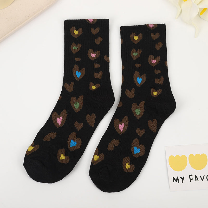Lässige Socken Mit Herz-Print