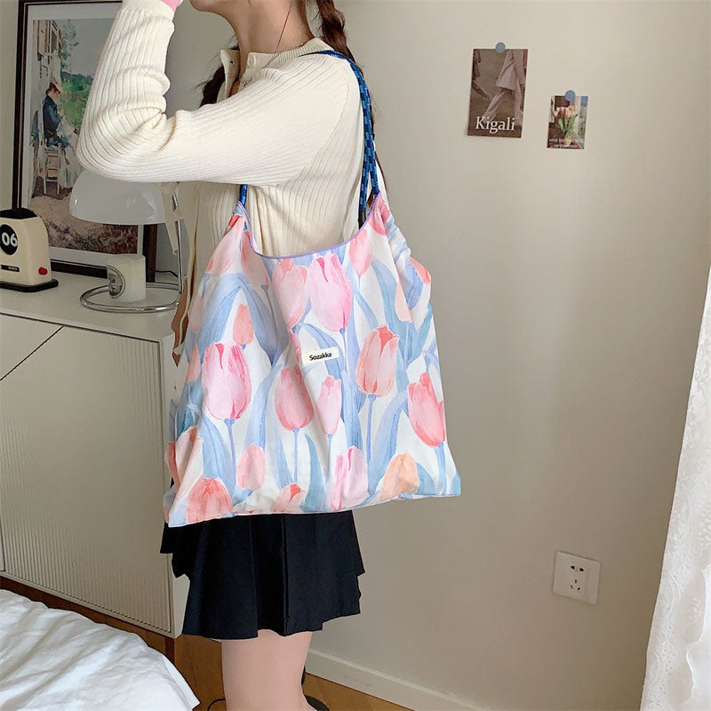 Lässige Tasche Mit Blumendruck