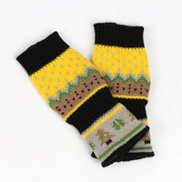 Gestrickte Weihnachtshandschuhe