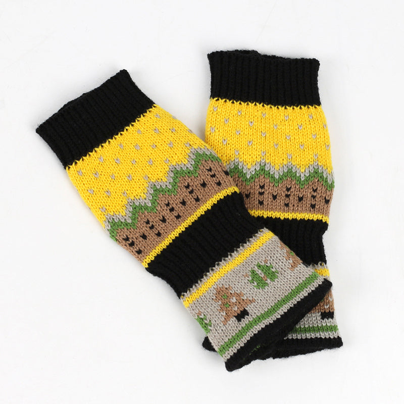 Gestrickte Weihnachtshandschuhe