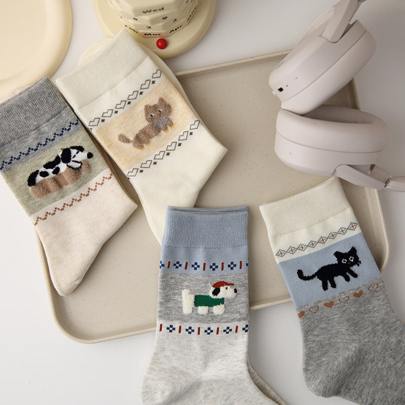 Socken Mit Cartoon-Tiermotiven
