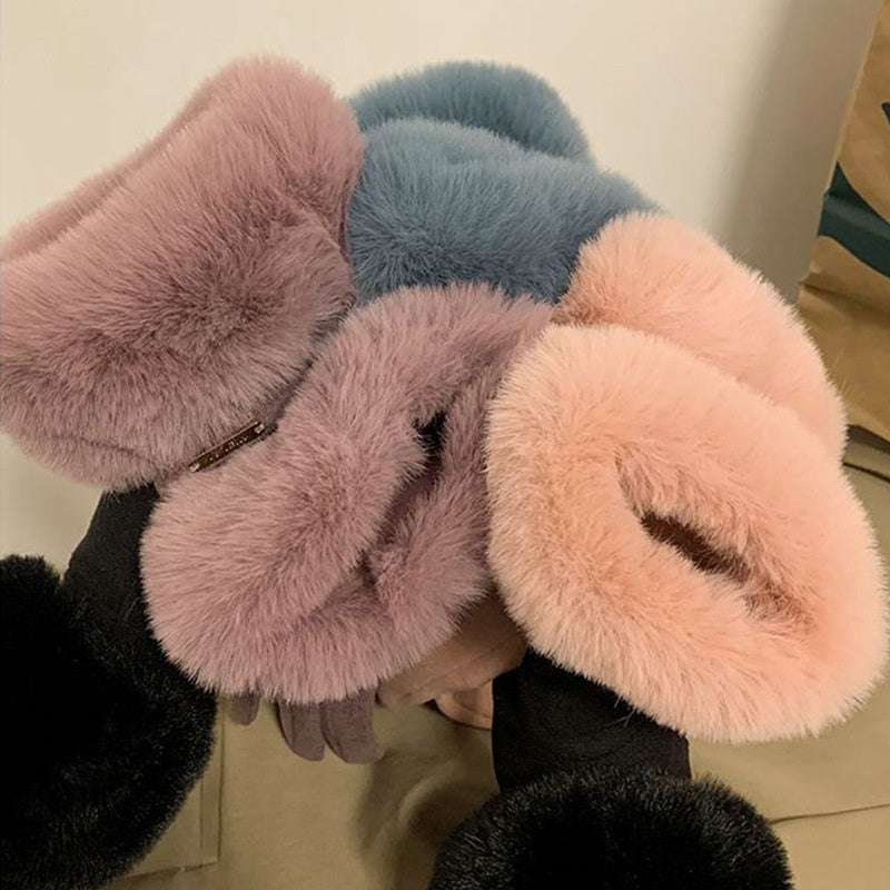 Einfarbige Warme Handschuhe