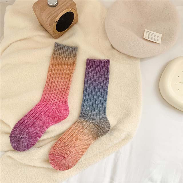 Lässige Socken Mit Farbverlauf