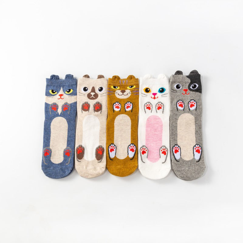 Socken Mit Cartoon-Katze