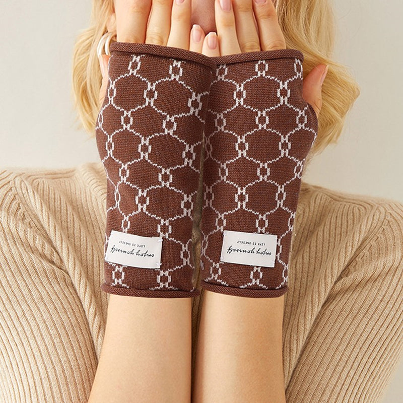 Geometrische Warme Handschuhe