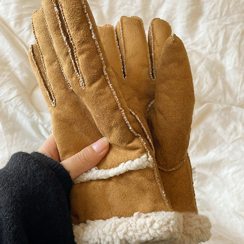 Warme Plüsch Handschuhe