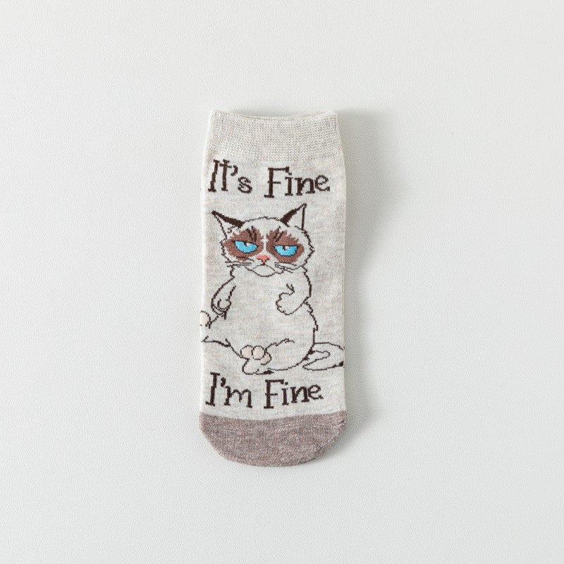 Kreative Socken Mit Katzenprint