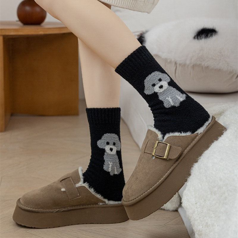 Lässige Socken Mit Cartoon-Hund