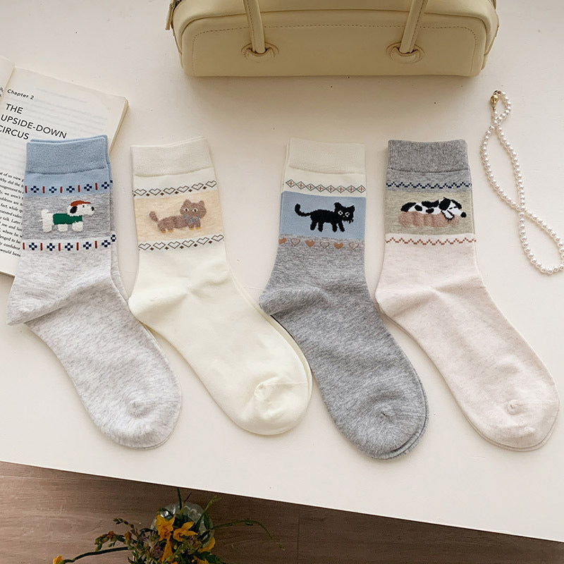 Socken Mit Cartoon-Tiermotiven