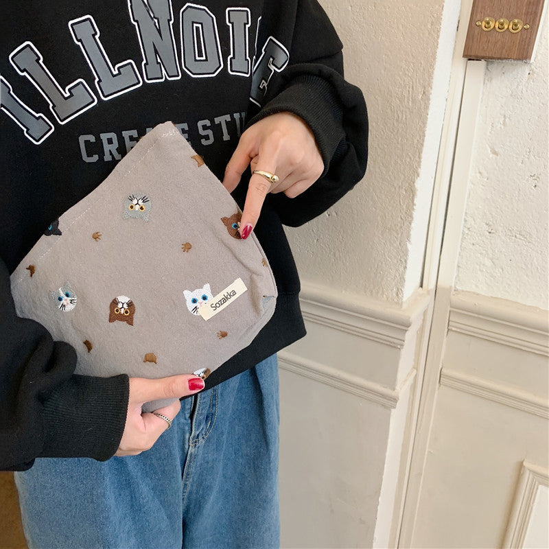 Lässige Tasche Mit Katzen-Print