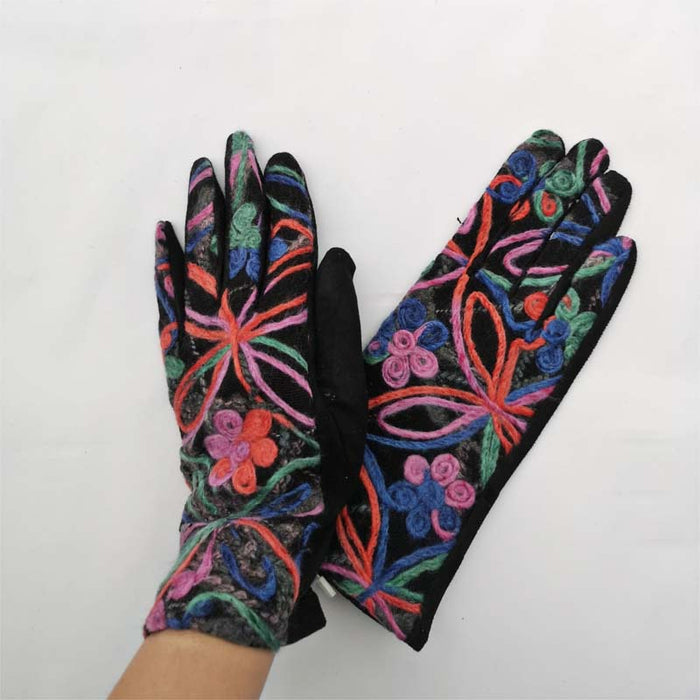 Warme Handschuhe Im Ethno-Stil