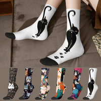 Lässige Socken Mit Katzenmotiv