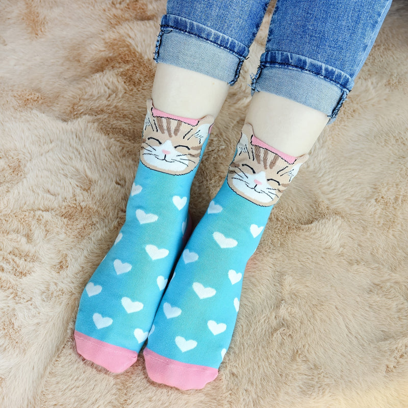 Kreative Socken Mit Katzenmuster