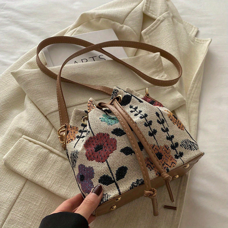 Vintage Tasche Mit Blumenmuster