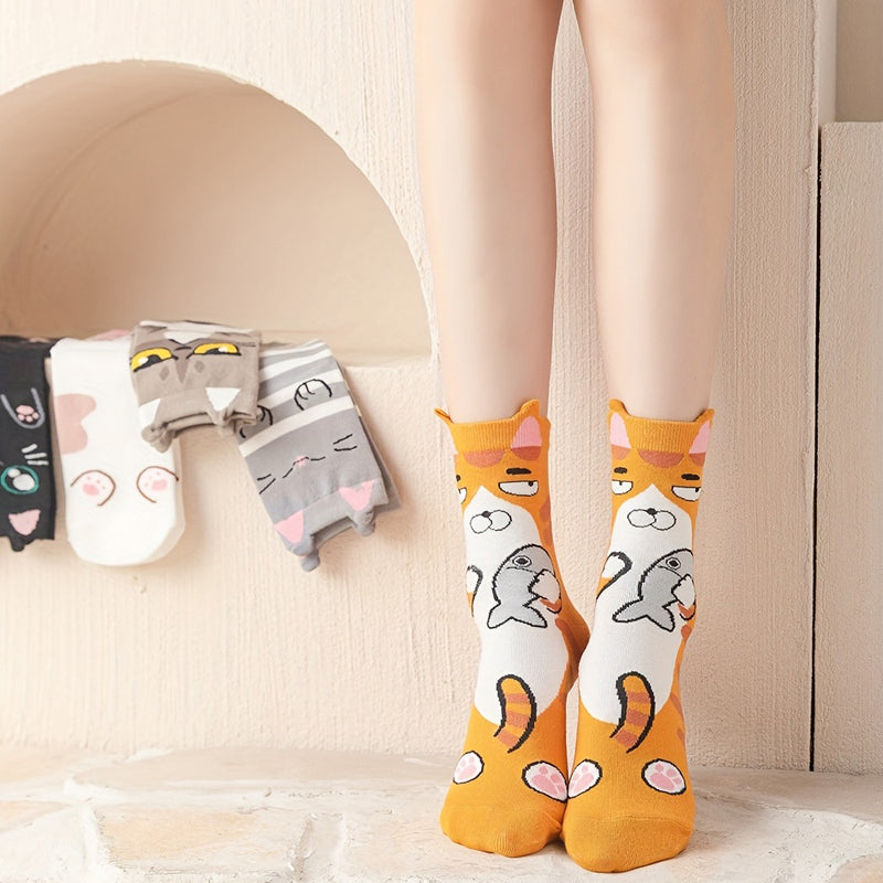 Packung Mit 5 Paar Cartoon-Socken