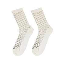 Einfarbige Durchbrochene Socken