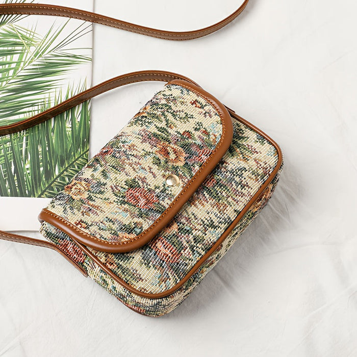 Vintage-Tasche Mit Blumenmuster
