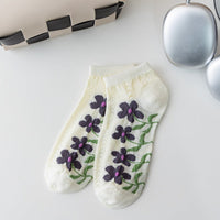 Lässige Socken Mit Blumenmuster