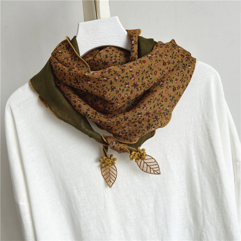 Vintage-Schal Mit Blumenmuster