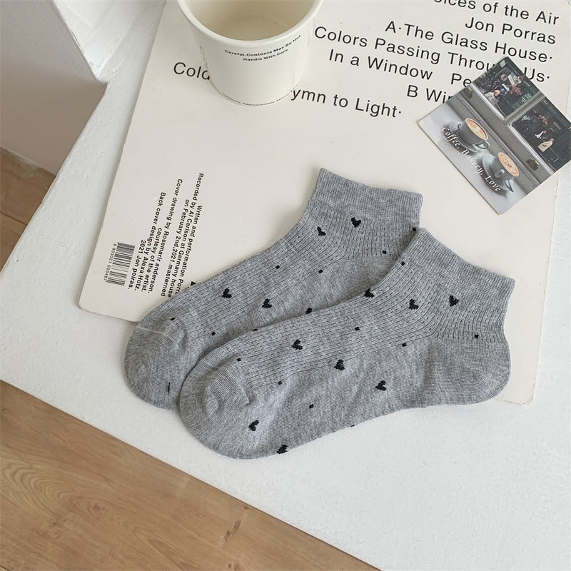 Lässige Socken Mit Herzmuster