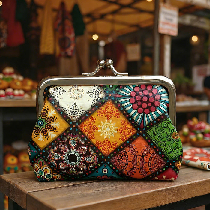Vintage-Geldbörse Im Ethno-Stil