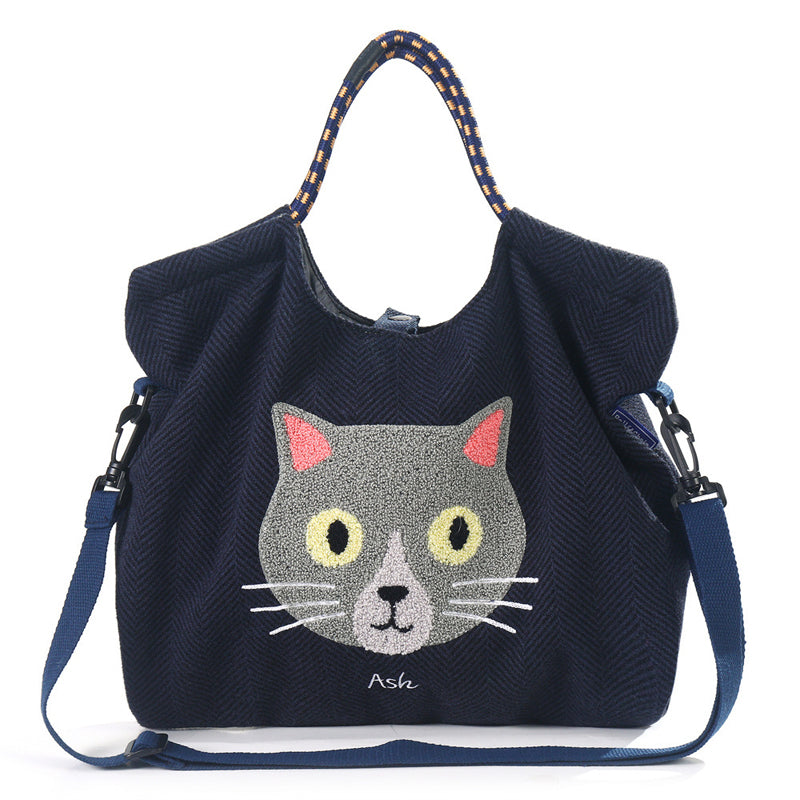 Lässige Tasche Mit Katzenmuster