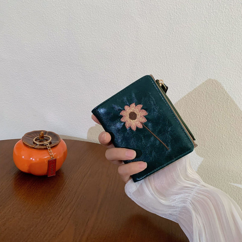 Vintage Geldbörse Mit Blumenmuster