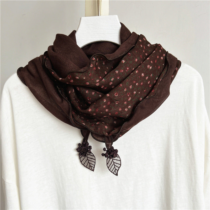 Vintage-Schal Mit Blumenmuster