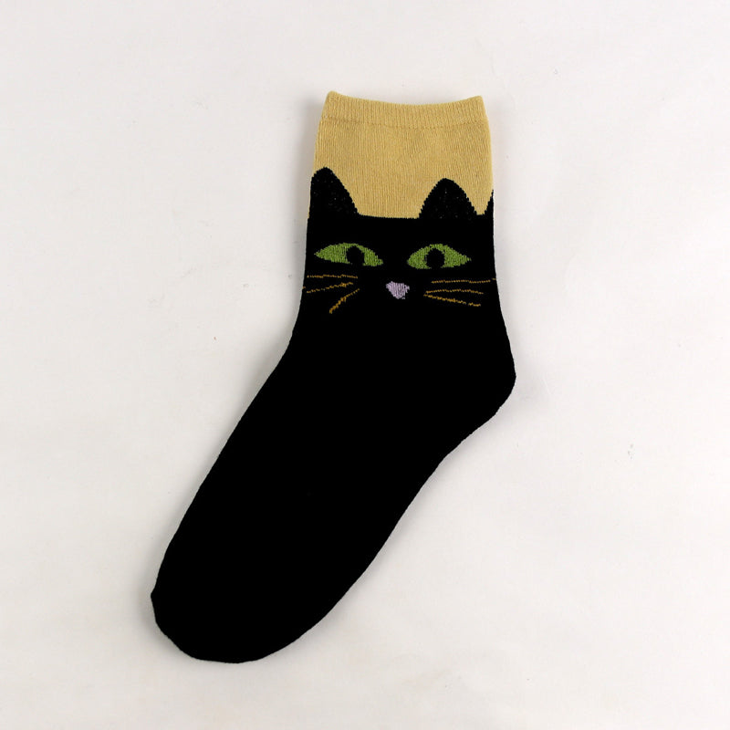 Lässige Socken Mit Katzenmuster