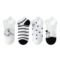 Set Mit 4 Paar Socken Mit Katzenmotiv