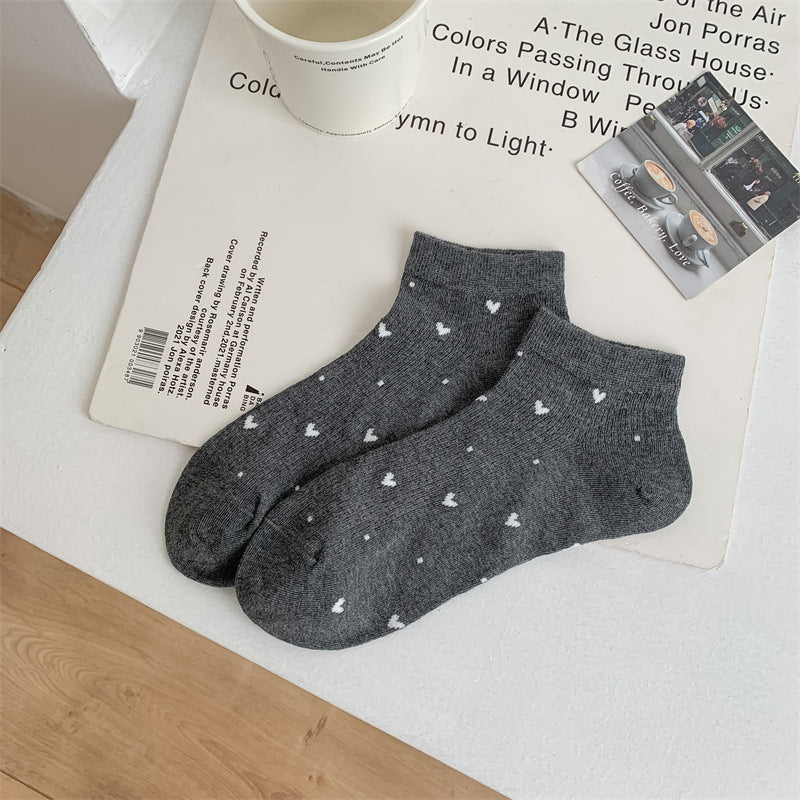 Lässige Socken Mit Herzmuster