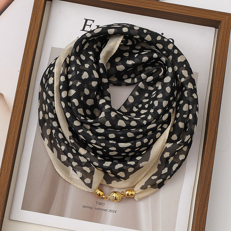 Vintage-Schal Mit Leopardenmuster