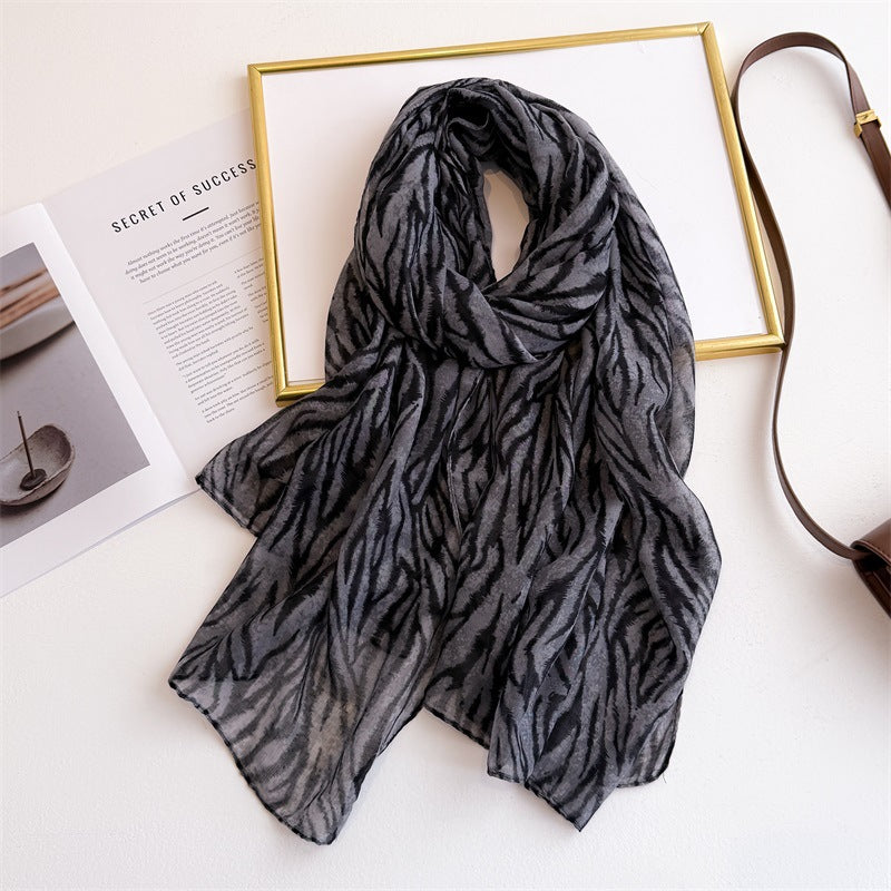 Vintage-Schal Mit Leopardenmuster