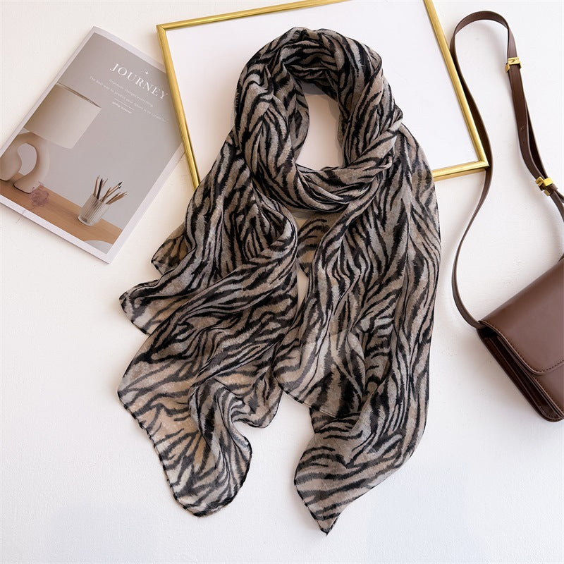 Vintage-Schal Mit Leopardenmuster