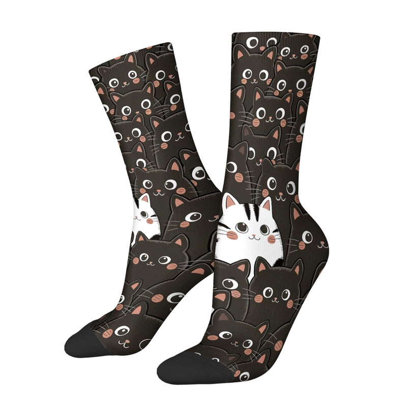 Lässige Socken Mit Katzenmotiv