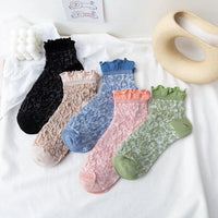 Packung Mit 5 Paar Blumensocken