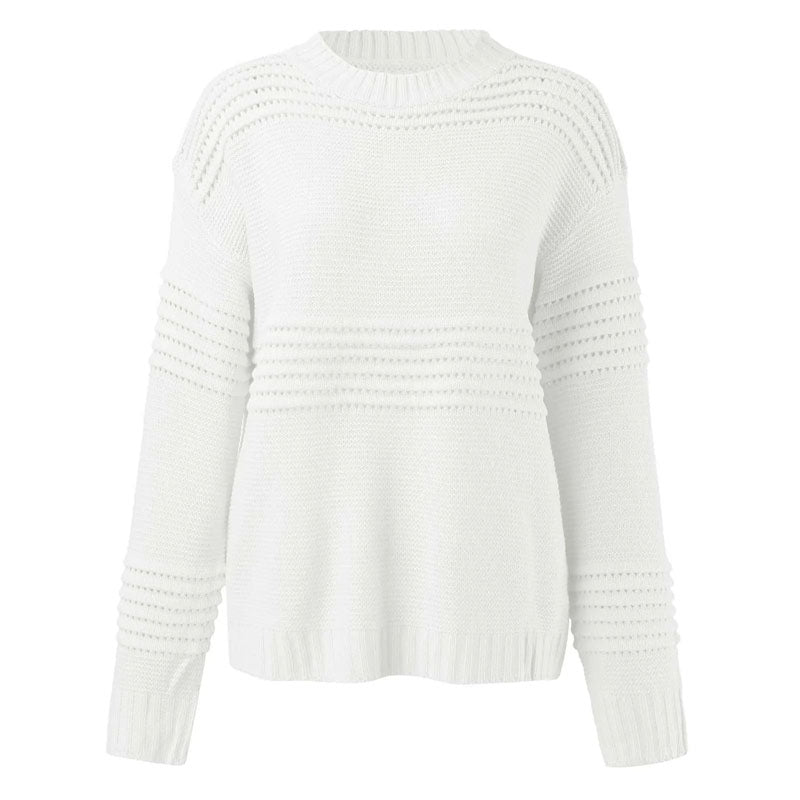 Lässiger Hohlstrickpullover