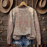 Vintage-Sweatshirt Mit Blumendruck