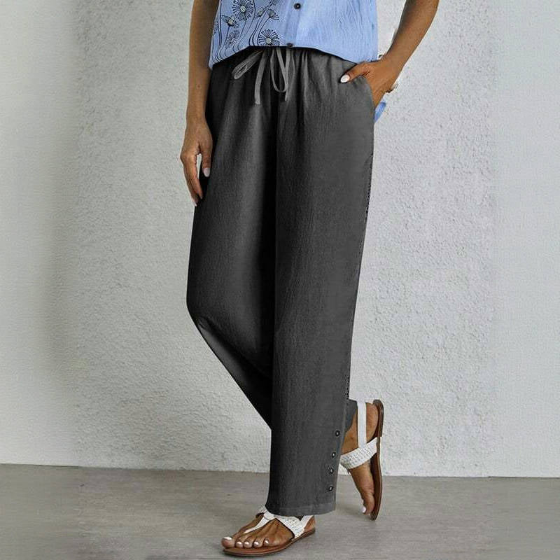 【Baumwolle Und Leinen】Bequeme Freizeithose