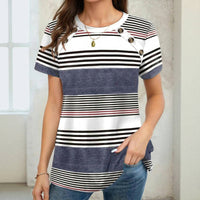 Vintage Gestreifte Bluse