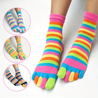 Bunte Fünf-Zehen-Socken