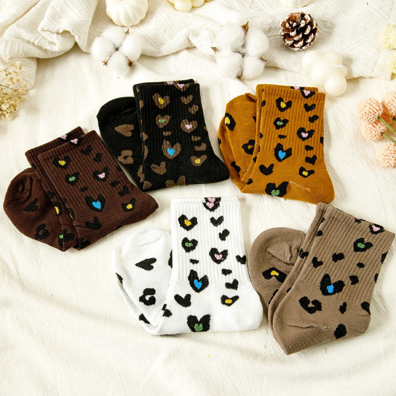 Lässige Socken Mit Herz-Print