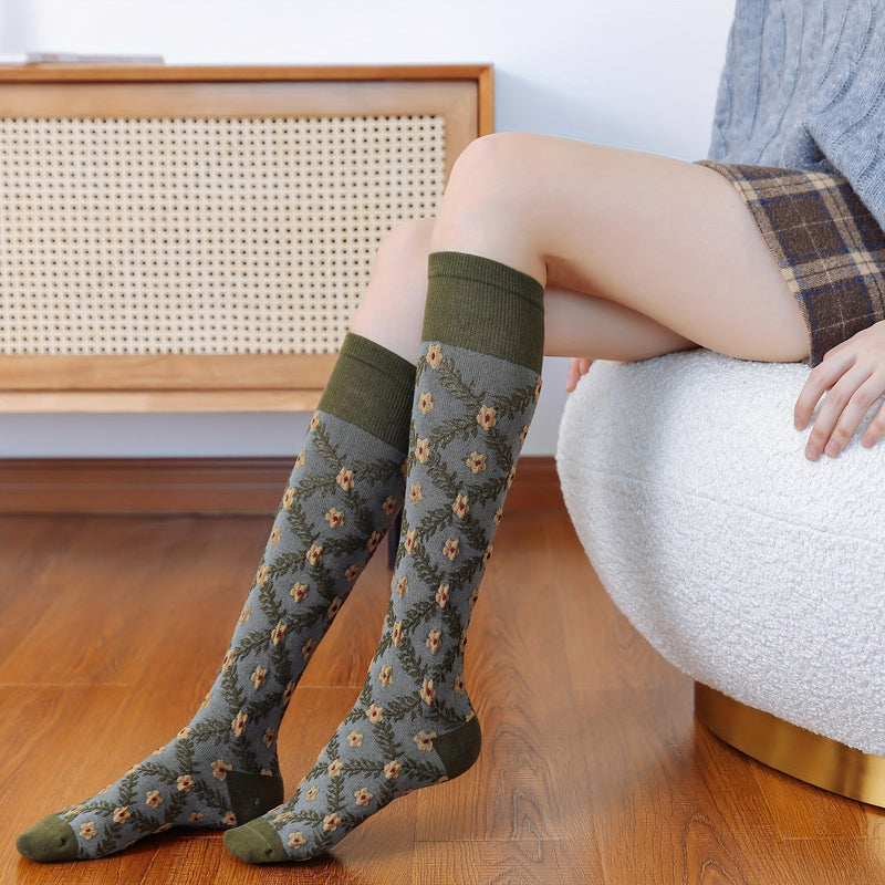 Vintage-Socken Mit Blumenmuster