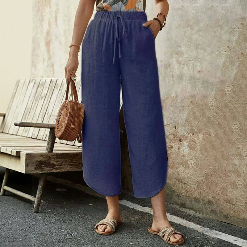 【Baumwolle Und Leinen】Bequeme Freizeithose