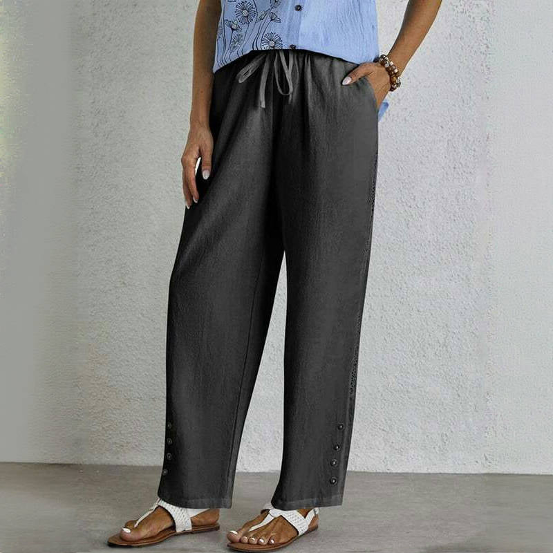 【Baumwolle Und Leinen】Bequeme Freizeithose
